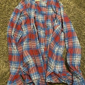 red white and blue flannel